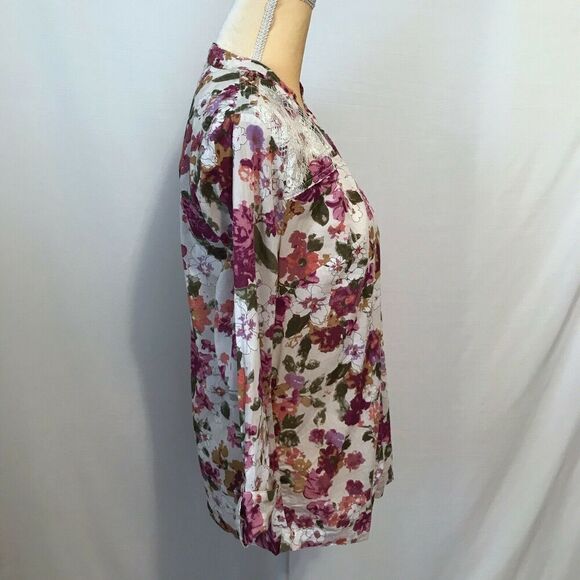 Krazy Kat Floral Blouse Women M - Picture 6 of 8